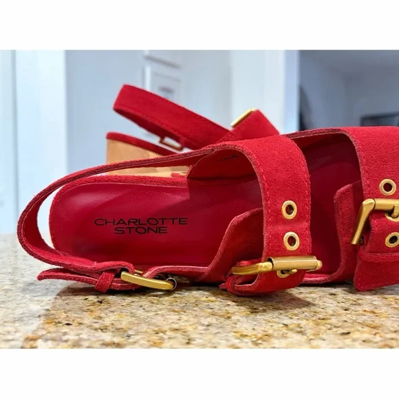 Charlotte Stone red platform sandals - Picture 4 of 5